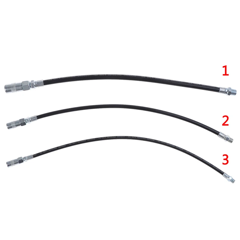 Flexible grease whip hose heavy duty long extension tube with connector Flat button butter flat head Hydraulic tools