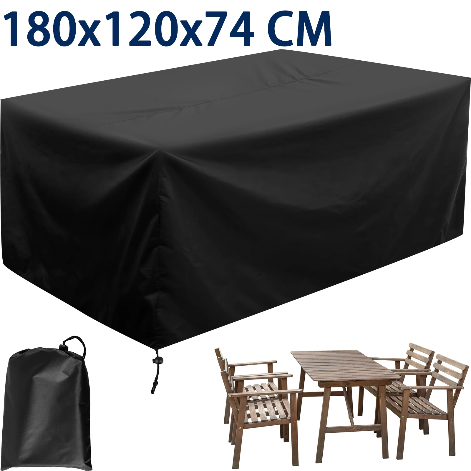 Waterproof Garden Furniture Cover Anti-Dust Outdoor Patio Oxford Cloth Table Chair Covers Rectangular Wind-Proof Yard Sofa Cover