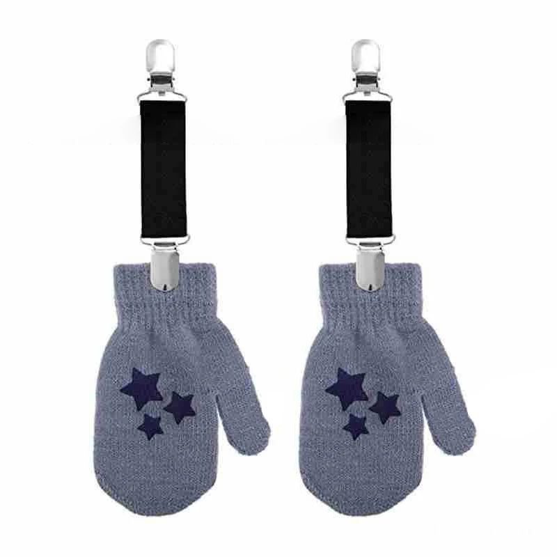 4pcs Versatile Elastic Glove Mitten Clip Kids Skiing Gloves Non-Slip Straps Blouse Clasp Linking Straps For Kids Sleeves Gloves
