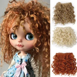 BJD Doll Blonde Hair 15CM Curly Synthetic Heat-Resistant DIY Doll Wigs Aaccessories