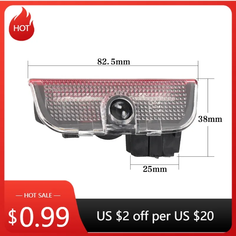 

Светодиодные лампы для внутреннего освещения дверей автомобиля, предупреждающие фонари для VW Golf 5 6 7 Jetta MK5, а также для Polo Golf MK6 7 8, Passat B6 (2025)