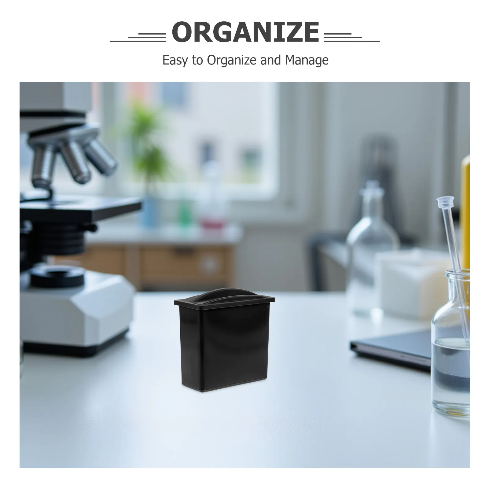 Plastic Slide Staining Jar 24 Slots Compact Microscope Slide Storage Rack Lab Staining Tank Laboratory Organizer