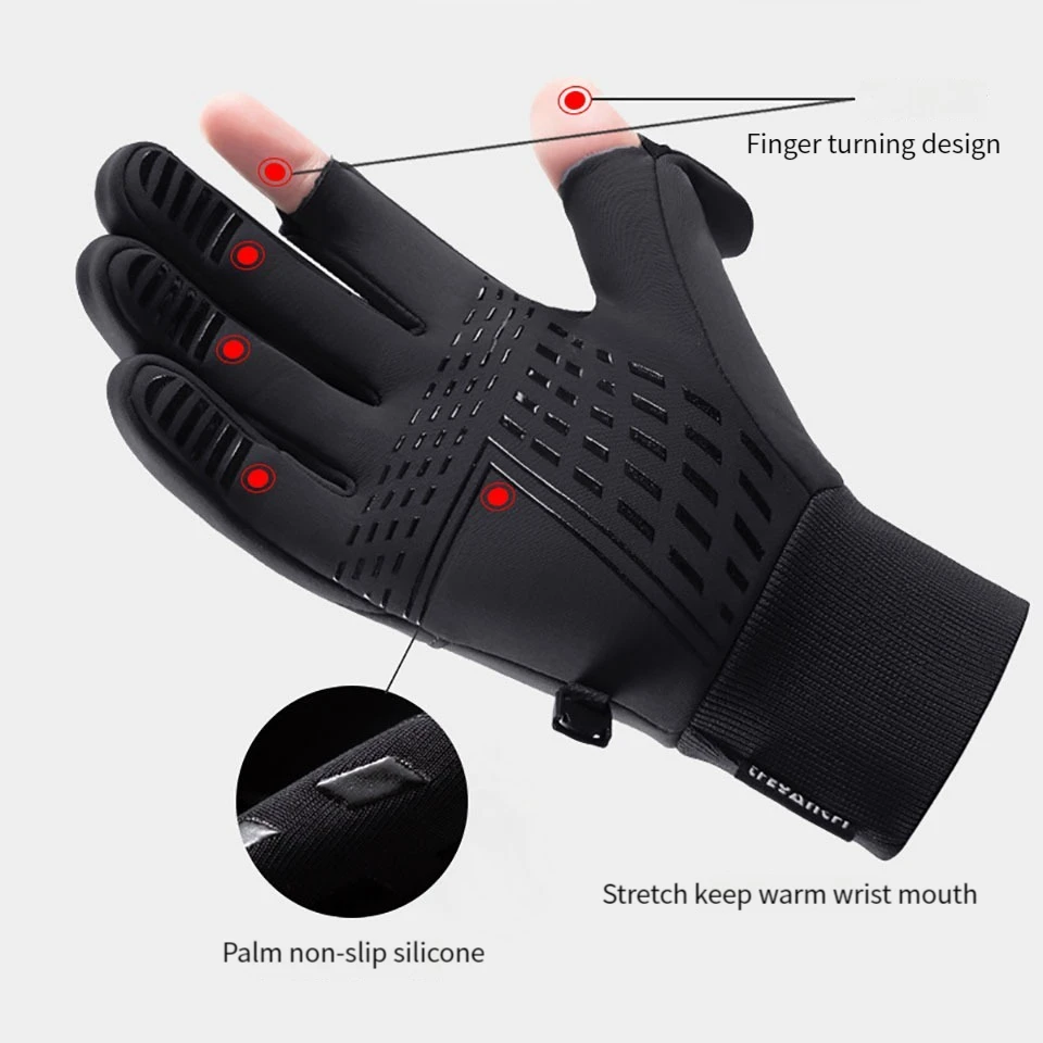 GOBYGO Cycling Gloves Men Women Waterproof Touch Screen Anti Slip Windproof Outdoor Sport Riding Motorcycle Full Finger Gloves