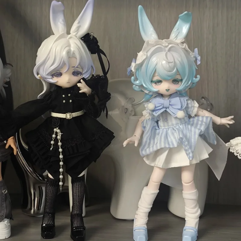 Novo quente come4free 1/12 bjd caixa cega bonnie estrela meteorológica série de linguagem kawaii coelho bjd figura de ação articulada brinquedo