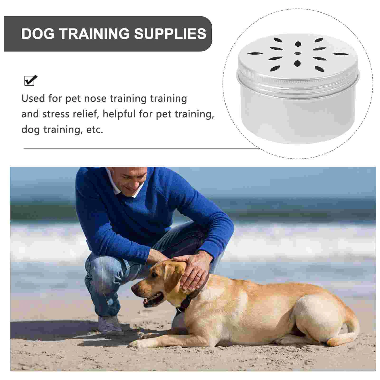 10 Pcs Dog Scent Detection Tool Training Container Odor Sniffle Case Boxes Rack Identification Dogs Aluminum for