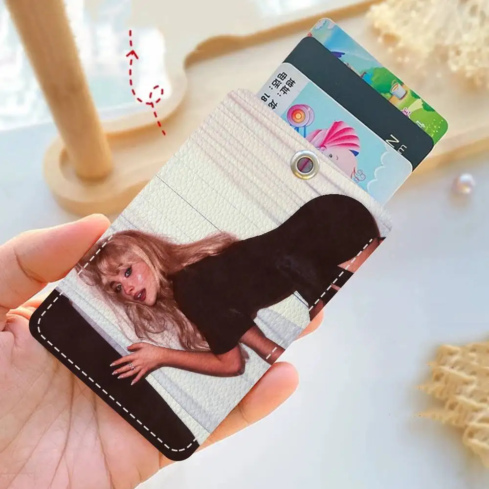 المغني S-سابرينا نجار شارة حامل المفاتيح للبنك الأعمال حامل بطاقة العمل بطاقة الطالب واقية بطاقة الحافلة