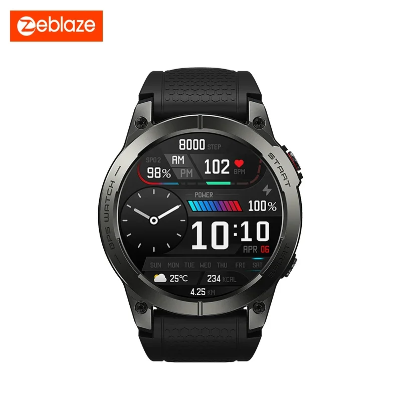 Zeblaze Stratos 3 Premium GPS Smart Watch Ultra HD AMOLED Display Built-in GPS Hi-Fi Bluetooth Phone Calls Smartwatch for Men