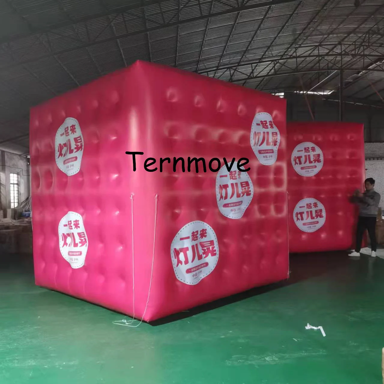 

advertising helium balloon with 4 sides printing Helium promotion pvc fly Square Cube Balloon for event party