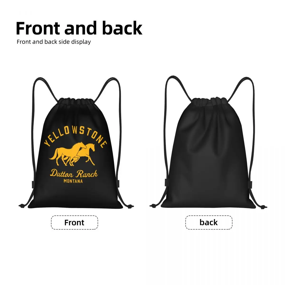 Mochila deportiva ligera con cordón para hombre y mujer, bolso de almacenamiento con diseño personalizado de dutón Ranch, Yellowstone, ideal para gimnasio