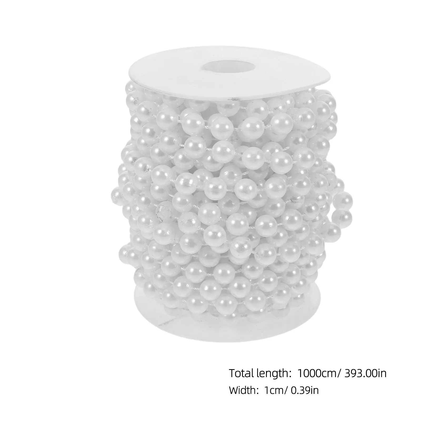 Faux Pearl Beaded Chain 10m – Wedding Garland, Party Decor, Jewelry Making & Holiday Craft Trim