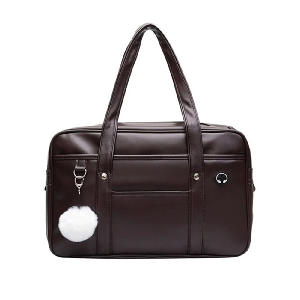

Japanese Casual PU Shoulder Bag Leather Cute Tote Bag for Commuting and Cosplay