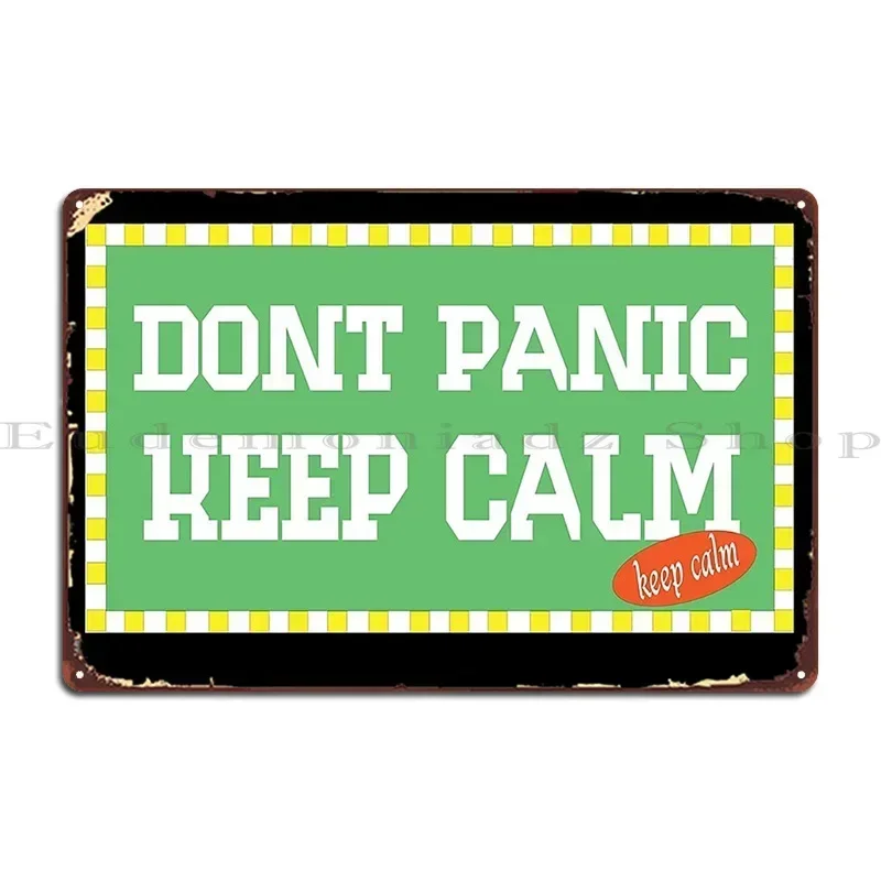 Dont Panic Keep Calm Metal Plaque Poster Pub Cinema Living Room Painting Customized Tin Sign Poster