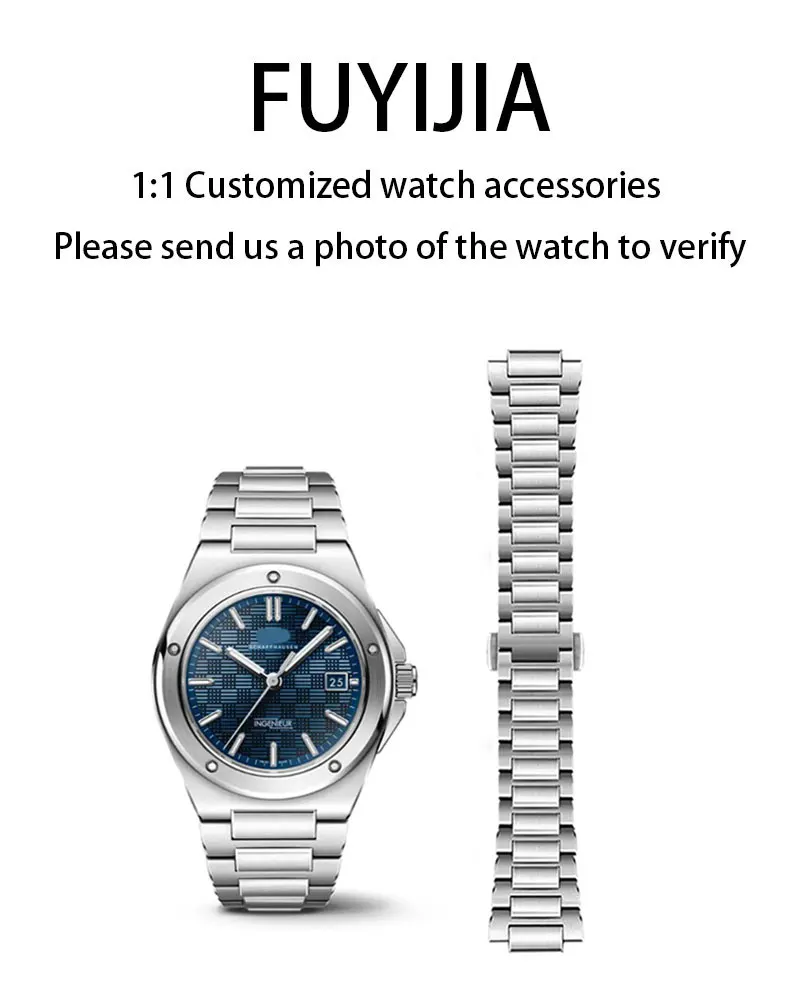 

Оригинальные ремешки для часов FUYIJIA Custom INGENIEUR FAMILY IW32890, 24 мм, выпуклые, 14 мм, браслет из нержавеющей стали 316L, ремешок с застежкой-бабочкой