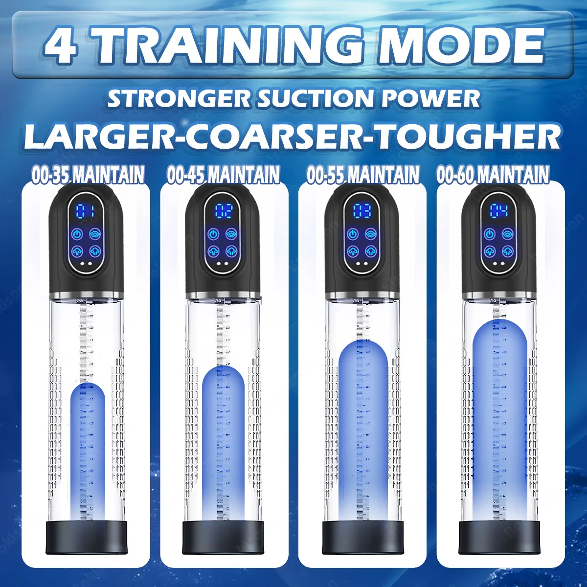 Automatic Penis Water Pump Electric Penis Pump IPX7 Masturbator Penis Extender Dick Enlarger for Penis Trainer Sex Toys for Men view 3
