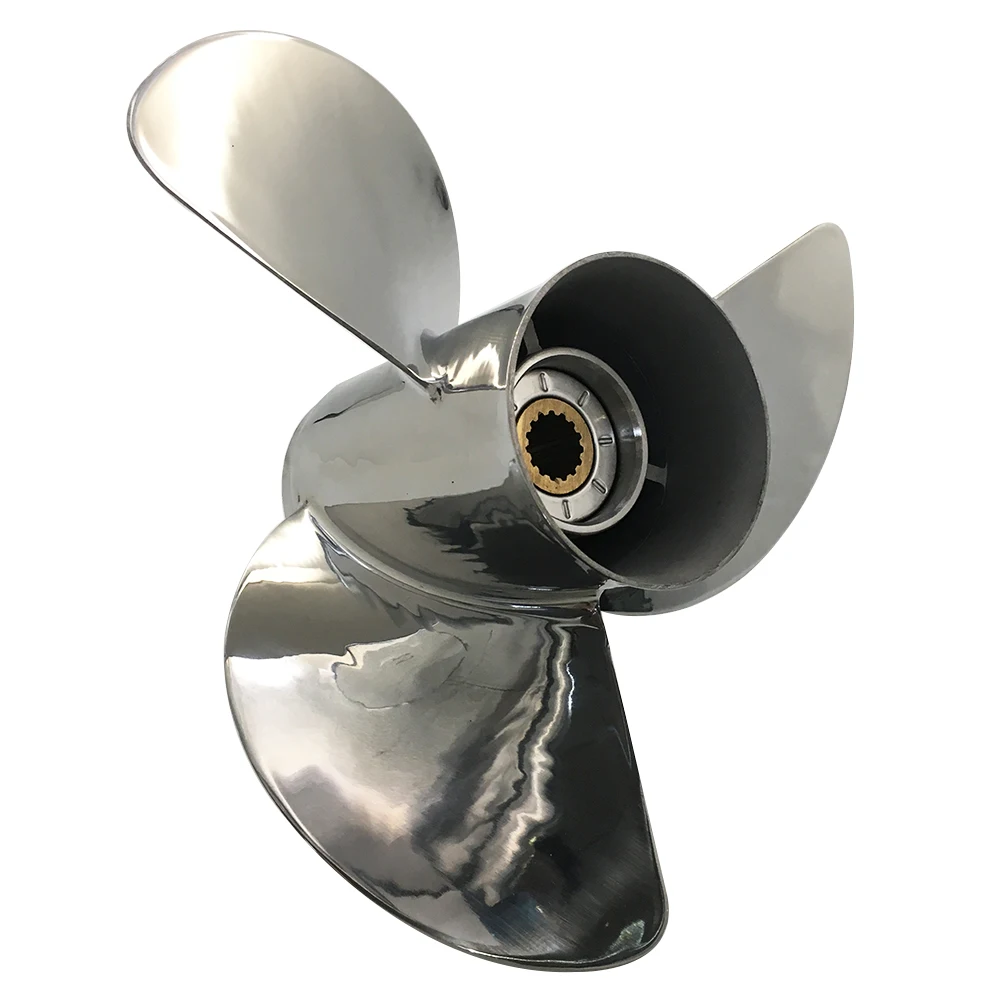 Boat Propeller 13 1/2x14 for Honda 75HP-130HP 3 Blades Stainless Steel Prop SS 15 Tooth RH