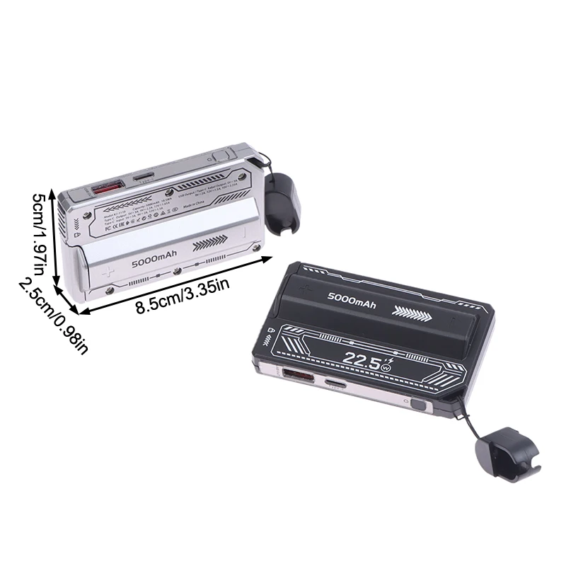 Welding Free 21700 Power Bank Case PD 20W Fast Charging Built In Cable Detachable Power Bank DIY Battery Case (Without Battery)