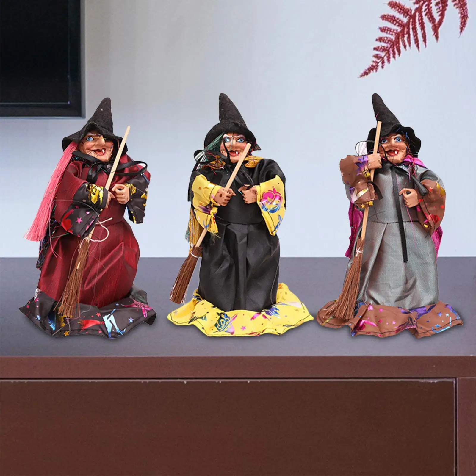 3 Pieces Halloween Statue Resin Sculpture for Cabinet Living Room Fireplace image 4