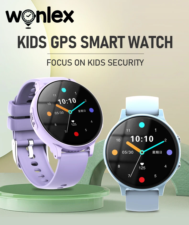 Wonlex Kids Smart Watches 4G Video Call GPS Location Tracker SOS Waterproof Smart Phone Watch With Camera For 4-12 Children Aged