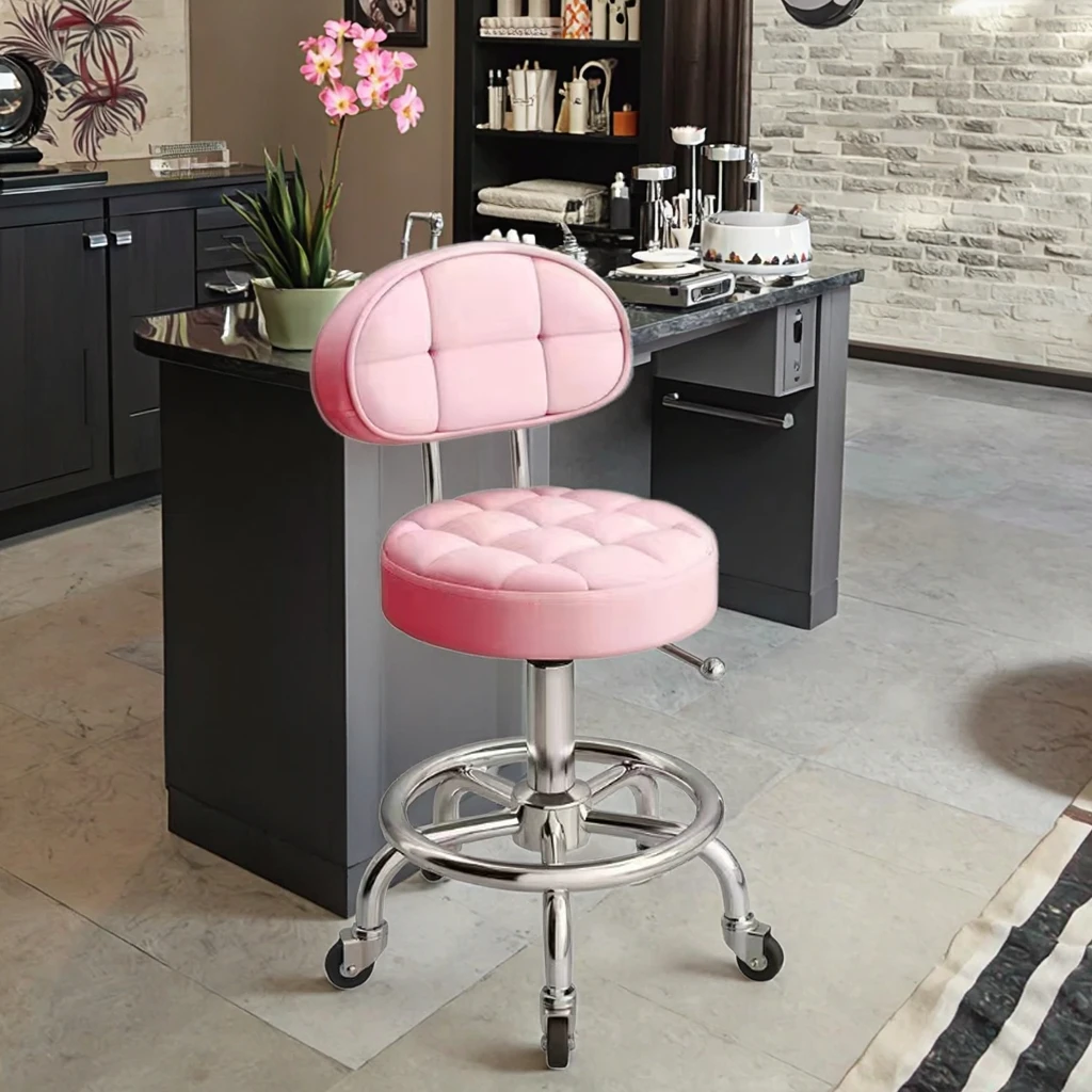 

Красота Табурет для продажи Красота Парикмахерское кресло Поднятый и опущенный круглый табурет Парикмахерская Стул для парикмахерской Перемещенный табурет для ногтей