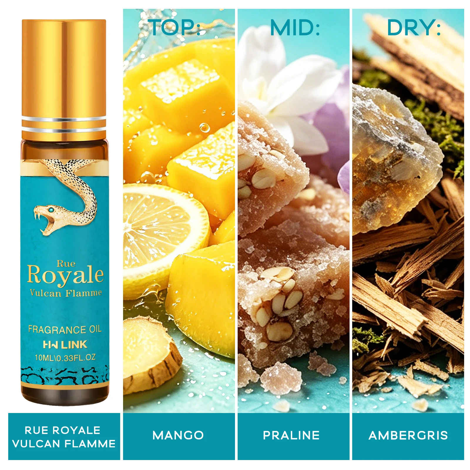 10ml Rue Royale Vulcan Flamme Fragrance Oils Roller Oil Diffuser Oil Home Fragrance Oil Gift Candle Making Long Lasting Scent