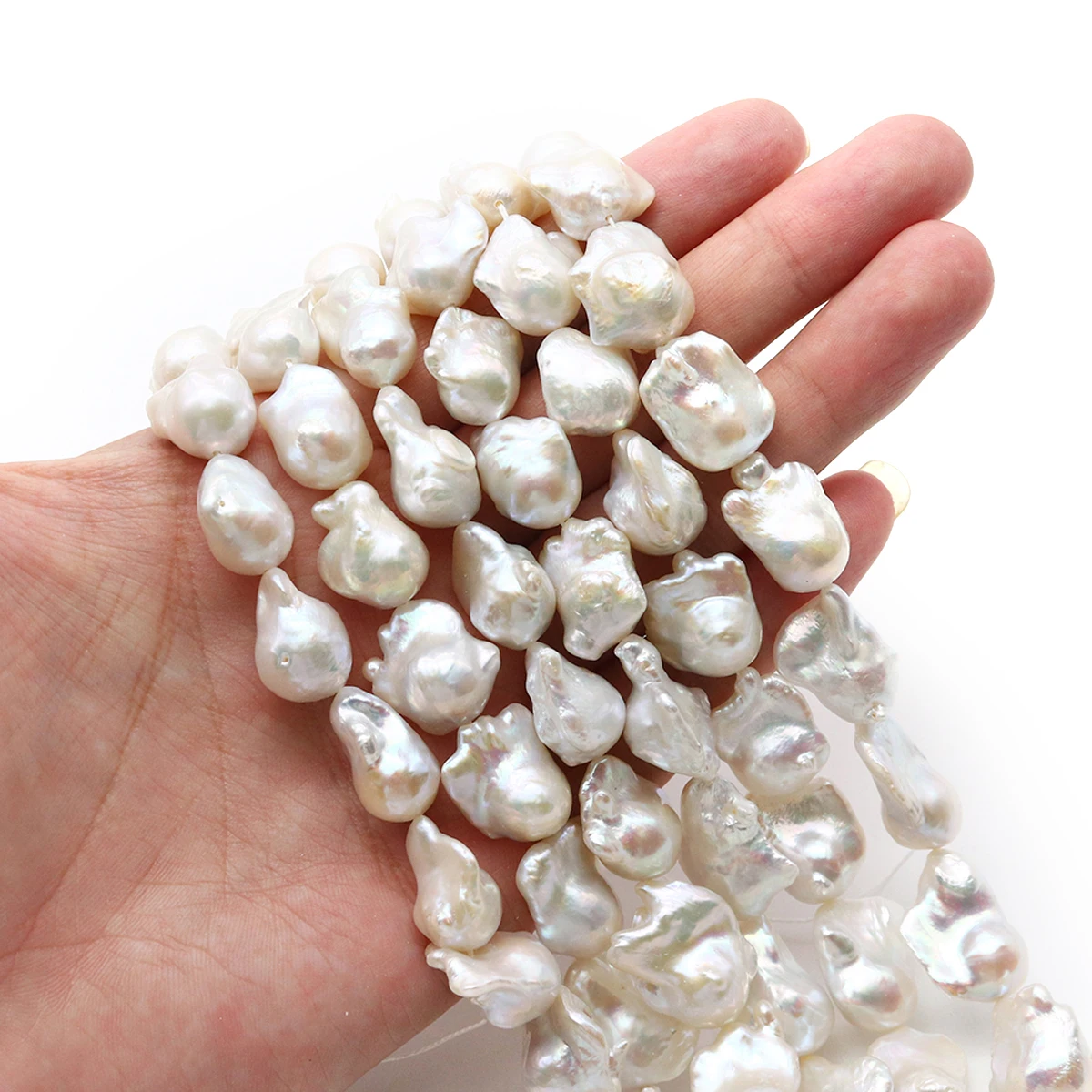 Baroque Pearl Natural Alien White Mother of Pearl Beads 14-16mm Jewelry Making DIY Necklace Bracelet Accessories Gift