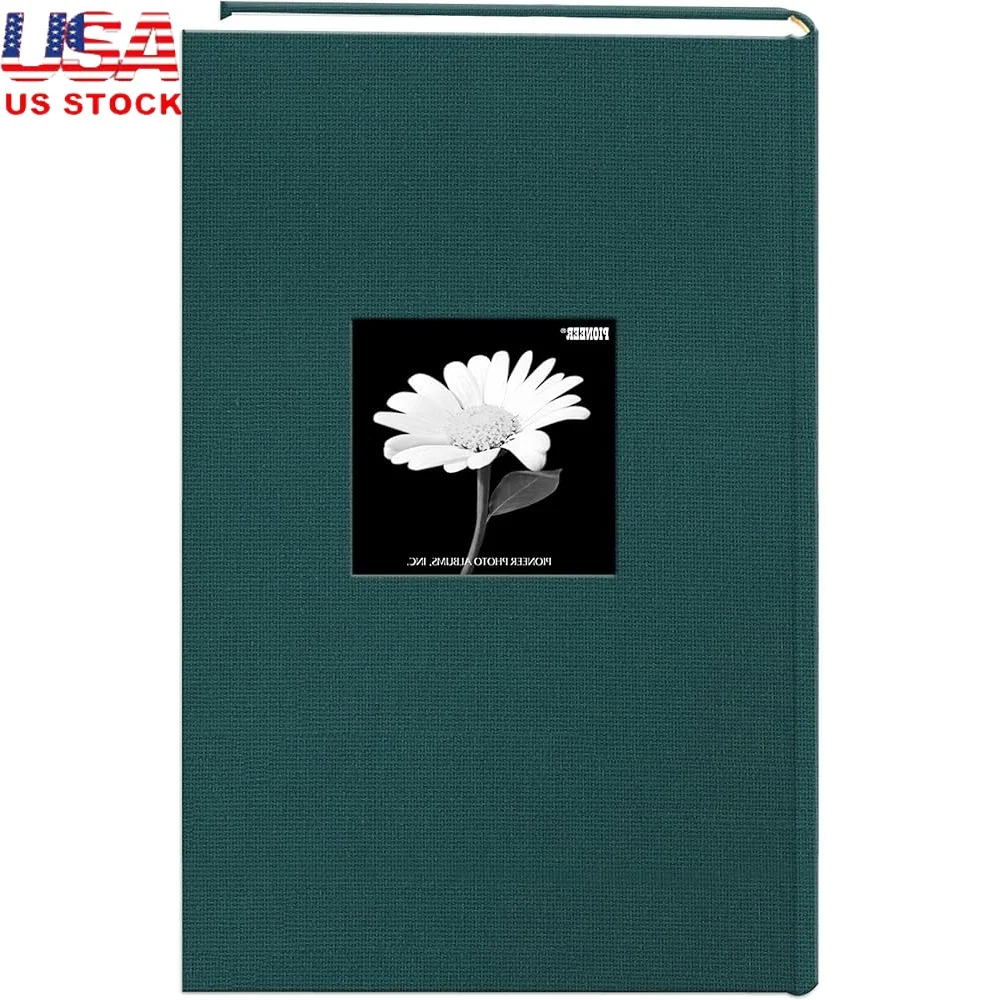 

Fabric Photo Album 300 Pockets Holds 4x6 Photos Bi-Directional Memo Area Archival Safe Engagement Graduation Floral Theme