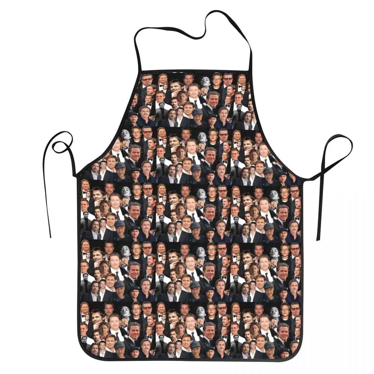 Brad Pitt Sexy Collage Apron Chef Cooking Tablier Sleeveless Bib Kitchen Cleaning Pinafore for Women Men Painting