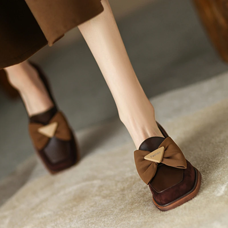 New Women Shoes Autumn Fashion Pumps Bow High Heels Loafers Party Shoes Sexy Pumps PU Leather Oxford Zapatos Ladies Shoes A