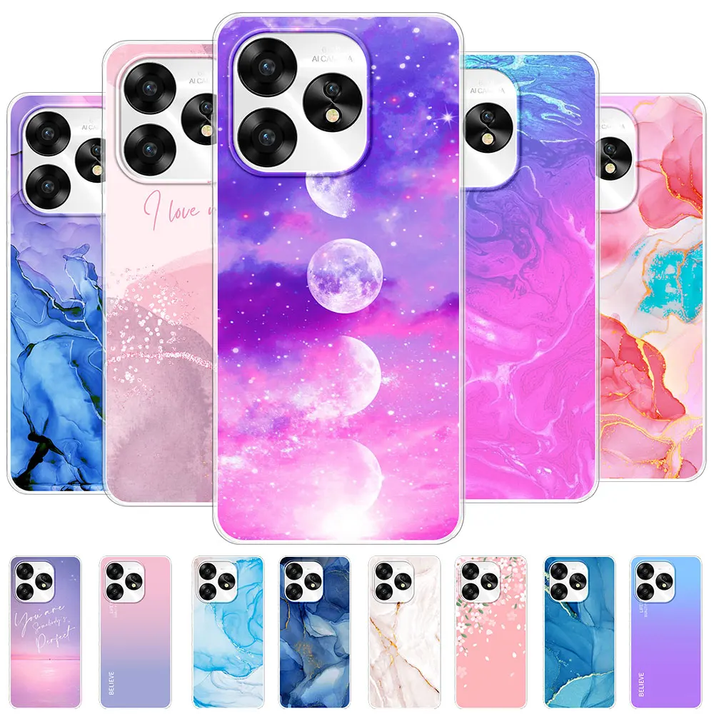 For UMIDIGI A15 Case Fashion Clear Silicone Soft Phone Case For UMIDIGI A15C Clear Shockproof Cover Coque or Umidigi A15 Funda