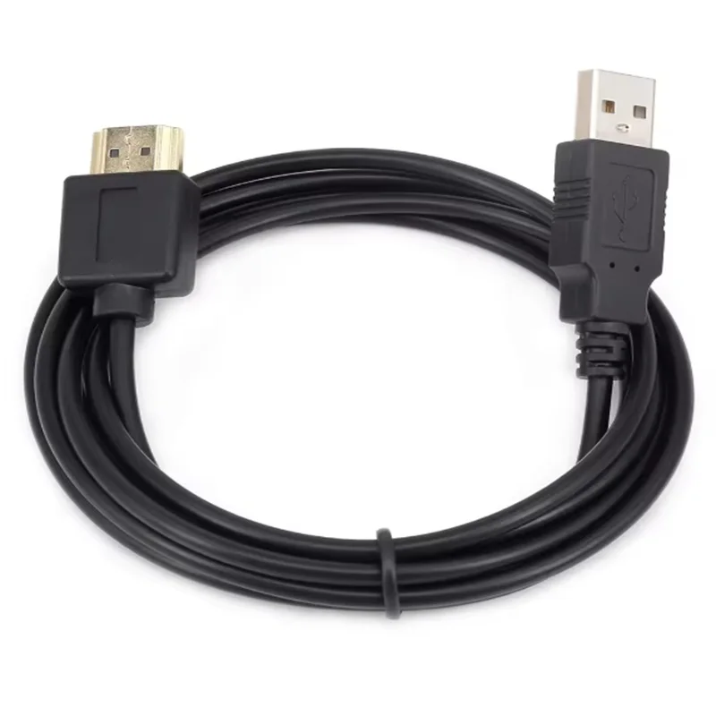 Usb 2.0 para hdmi cabo de alimentação usb para hdmi-compatível macho para macho cabos de carregador adaptador divisor de cabo de carregamento para dispositivo inteligente