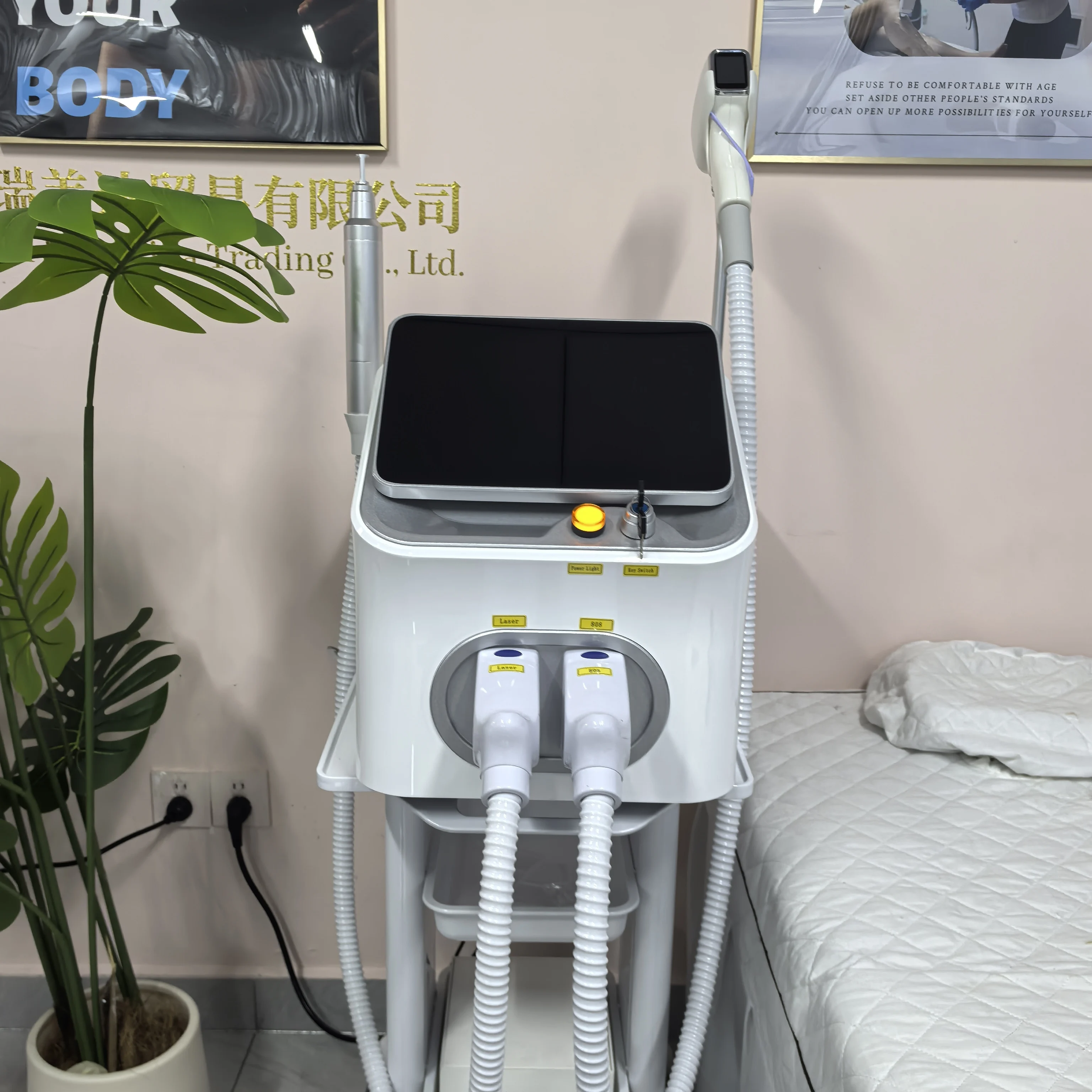 NEW Professional FAC 2 IN 1 Diode 5000W Lase Hair Removal Machine Pico Qswitch ND YAG Tattoo Removal Machine 4 Waves 808NM