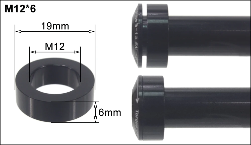 HEPPE Fahrrad Steckachse Unterlegscheibe M12 M15 Achse Spacer MTB Rennrad Nabenrohr Welle Spieß Spacer 0,5mm 1,5mm 3mm 4mm 5mm 6mm Dicke – Detail 14