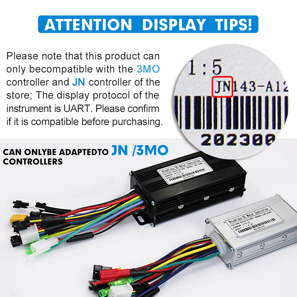 Electric Bicycle JN Display S866 S900 GD01 UKC1 UKC3 T8 S966 S830 LCD 5pin SM/Waterproof Colorful Display For Ebike Accessories