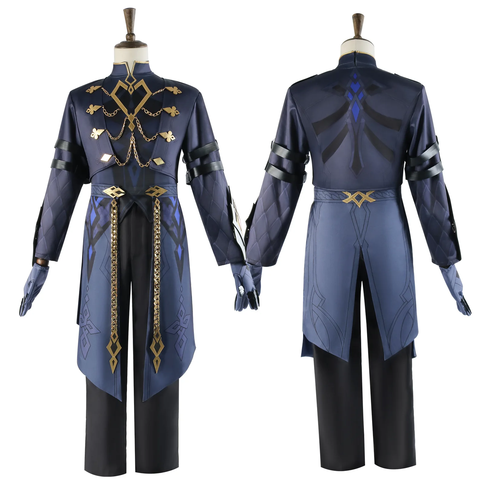 II Capitano Cosplay Game Genshin Impact The Captain Costume Suit Halloween Carnival Uniforms Wigs Cosplay Adult Men Anime