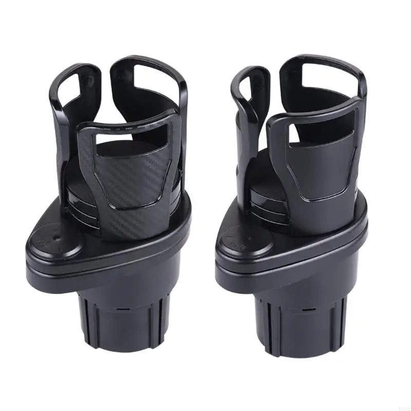 

R9JE Car Cup Holder Expander Adapter, 2 in 1 Multifunctional 2 Cup Mount Extender, 360 Rotating Bottles Drink Holder