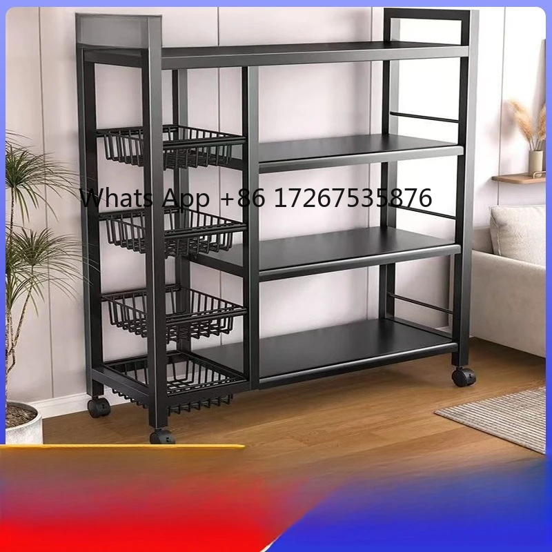 

Мобильная кухонная корзина для овощей, напольная многоярусная подставка для хранения, многофункциональная корзина для овощей, полка для хранения овощей в домашних условиях.