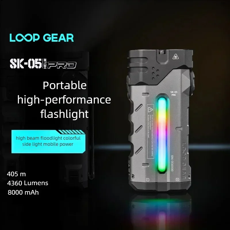 LOOP SK05/SK05PRO Outdoor Multifunctional LED Flashlight 4360LM Strong Light Charging,Ultra Long Battery Life for Camping