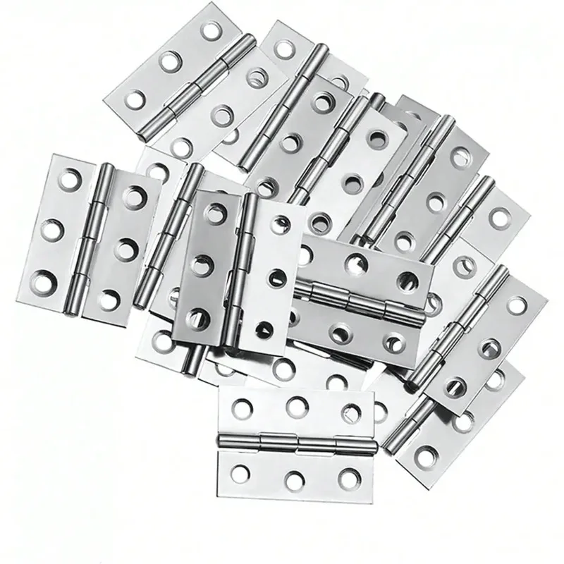20PCS Door Hinge Stainless Steel Flat Hinges Window Cabinet Hinges Door Connector Bookcase Wooden Box Furniture Hardware