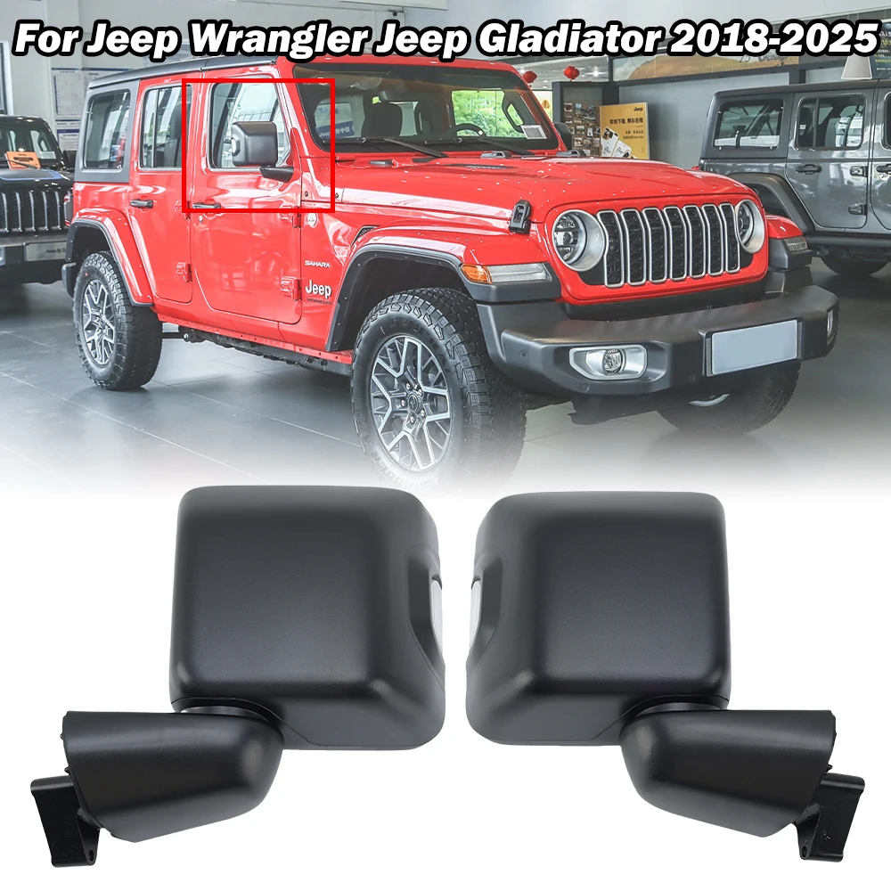 

7 проводов боковое зеркало в сборе для Jeep JEEP Wrangler JL Gladiator JT 2018-2025 с поворотным сигналом подогревом дверное зеркало автомобильные аксессуары