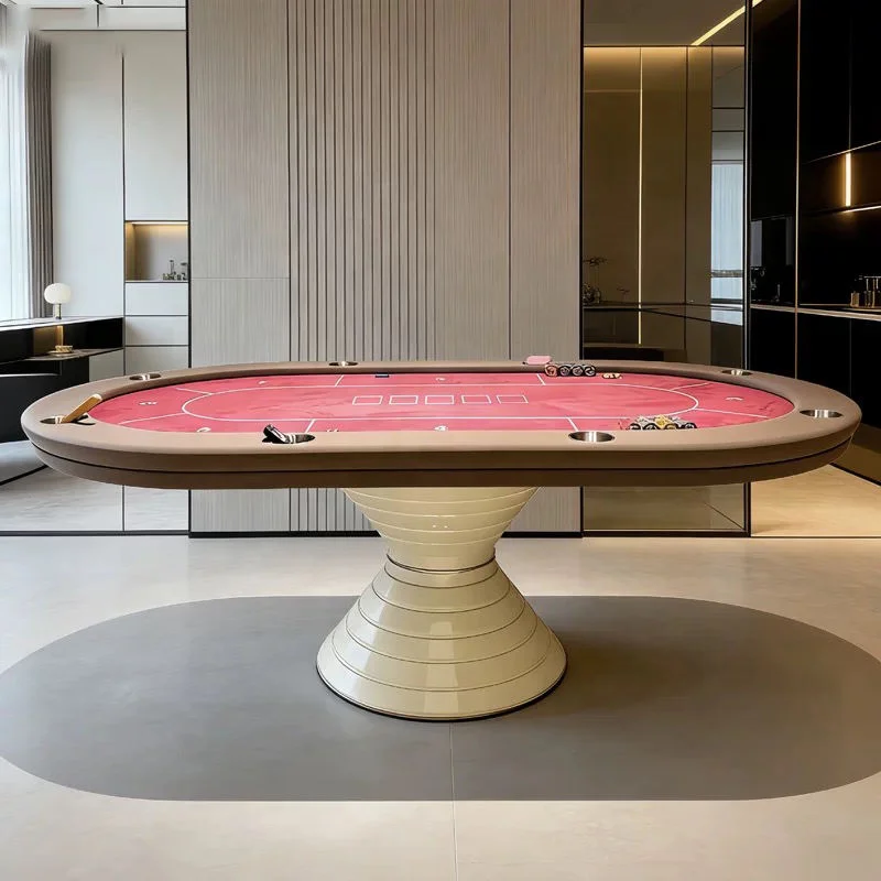 Custom Casino Design 8-10 Player Wooden Poker Table Blackjack Game Modern Luxury Texas Poker Table with Dining Top
