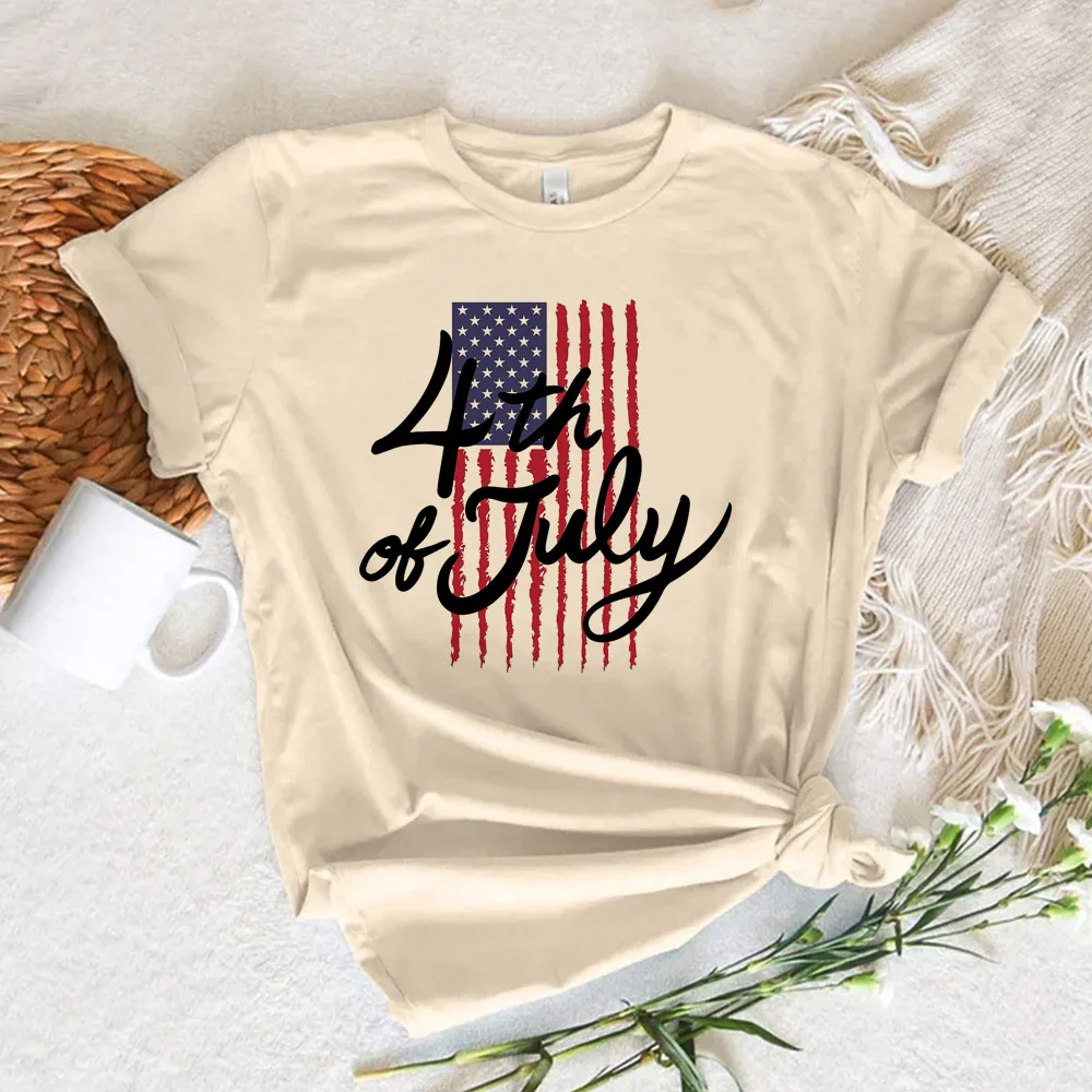 

4th of July top women manga comic Y2K tshirt female y2k Japanese clothes