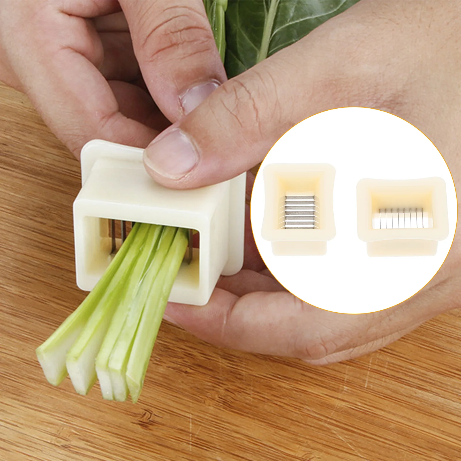 

2Pcs Bean Cutter Handheld Plastic Vegetable Slicer Kitchen Tool Beans Stringer Time Saving Bean Slicer for Cooking