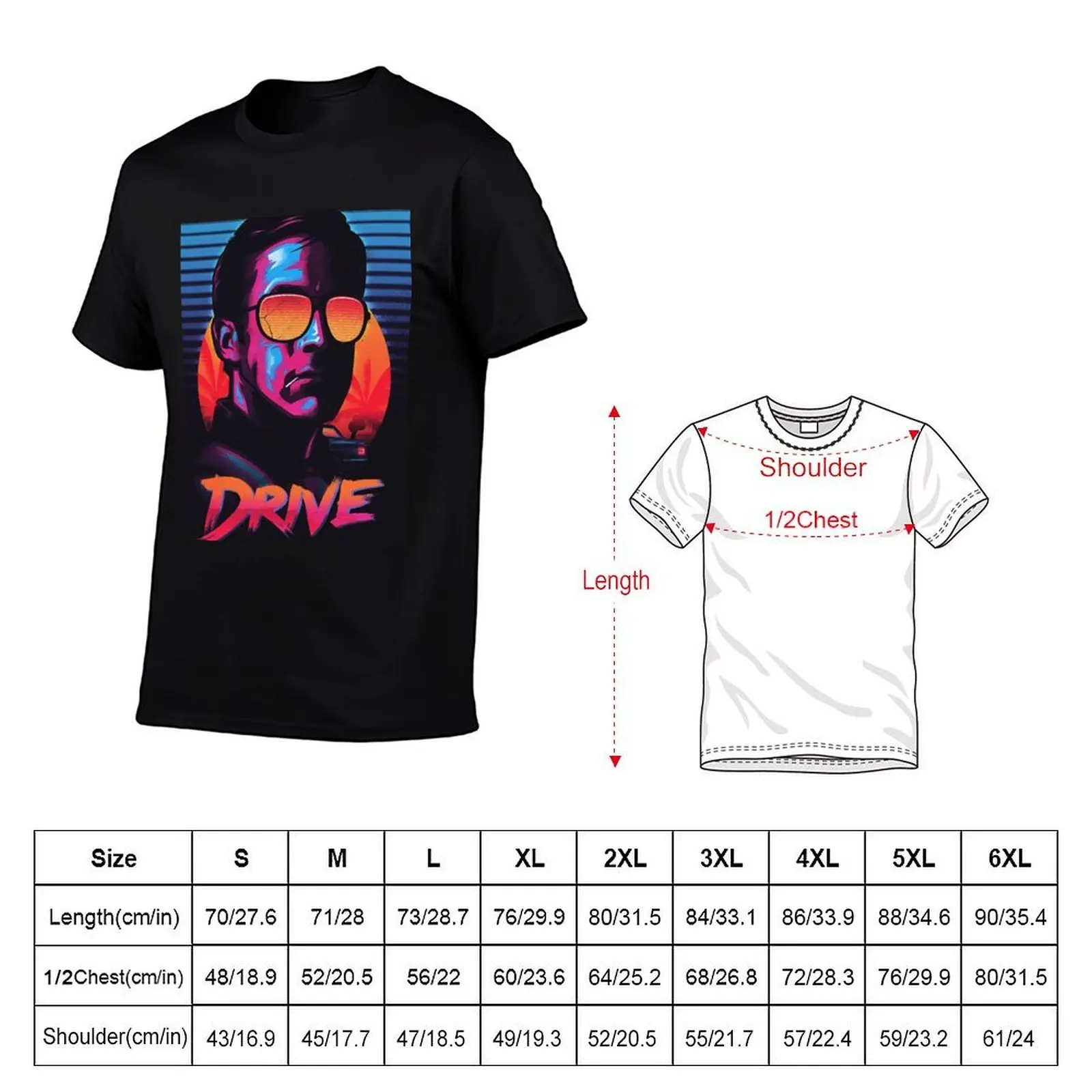 Drive illustration T-Shirt vintage luxury designer outfits for men