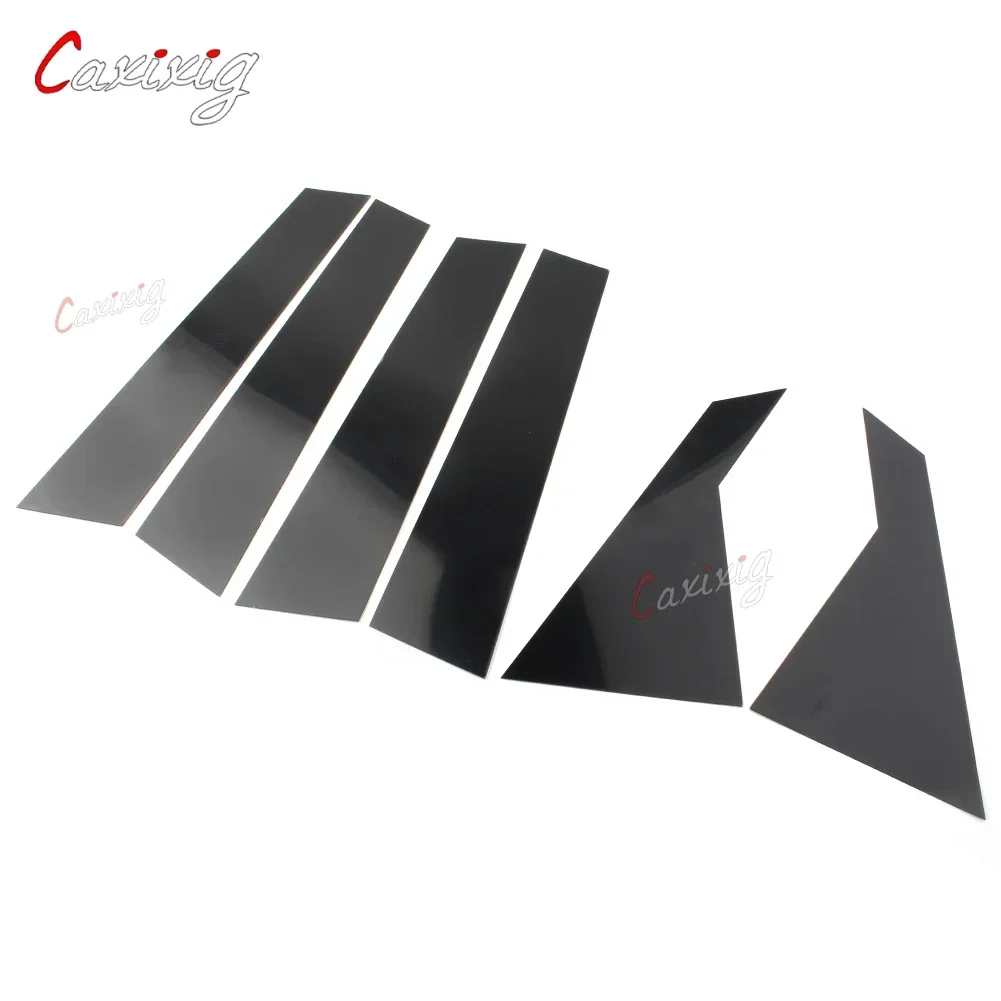 For Kia Forte Sedan 2019 2020 2021 Car Pillar Posts Door Window Trim Decorative Panel Sticker Gloss Black 8Pcs