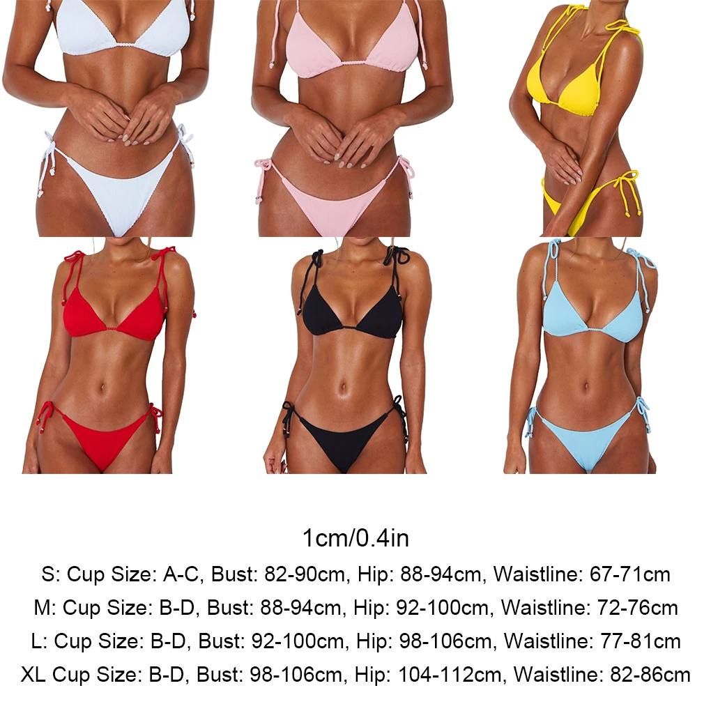 2pcs/set Bikini Breathable Swimwear Swimming Suit Beach Wear for Yellow