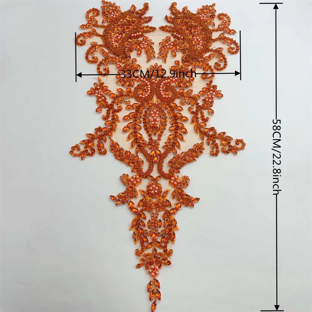 Handmade New hot selling Acrylic Applique patches Sew on collars for wedding dress DIY
