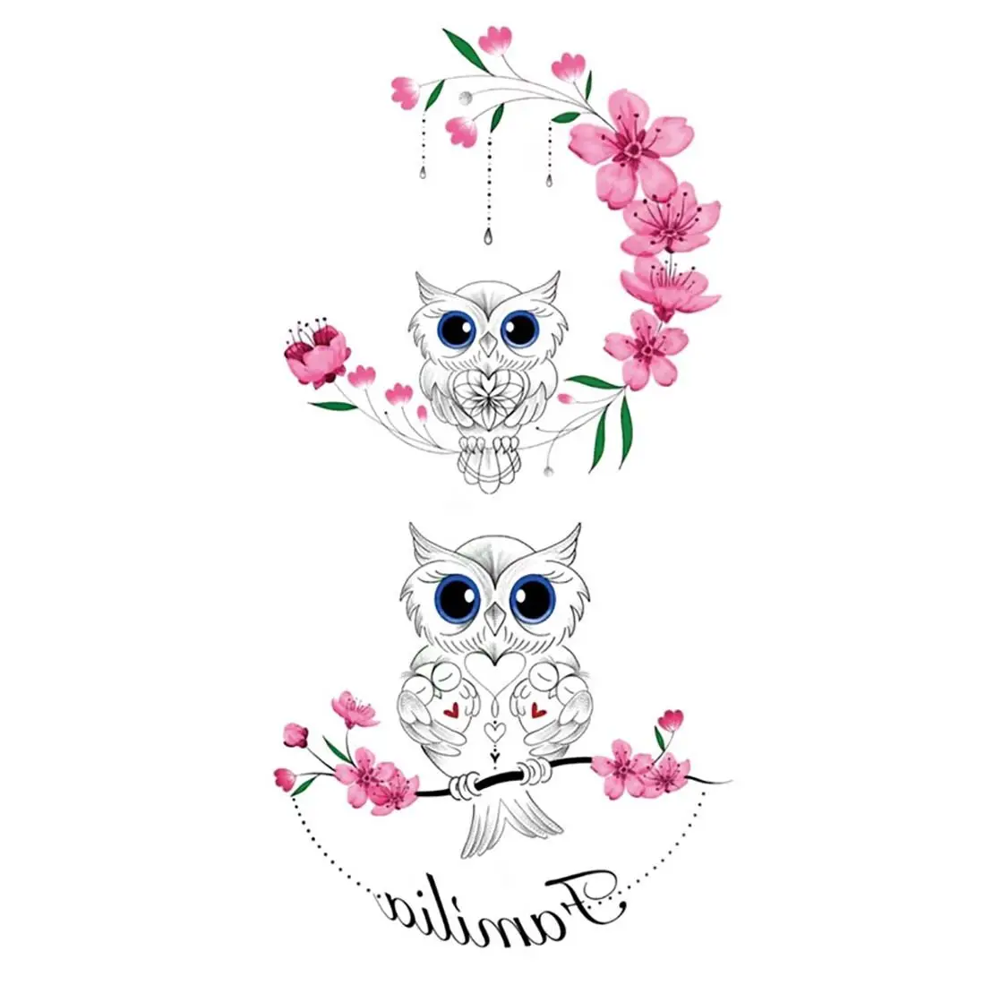 Sexy Leg Body Art Waterproof Temporary Decal Black Rose Butterfly Design Cover Scars 3D Body  Sticker