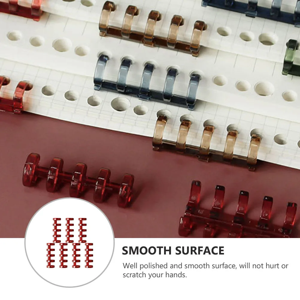 

7Pcs Loose Leaf Binder Set High-Quality Plastic Five-Hole Segmented Binders for Memo Scrapbooking Home Office School Use