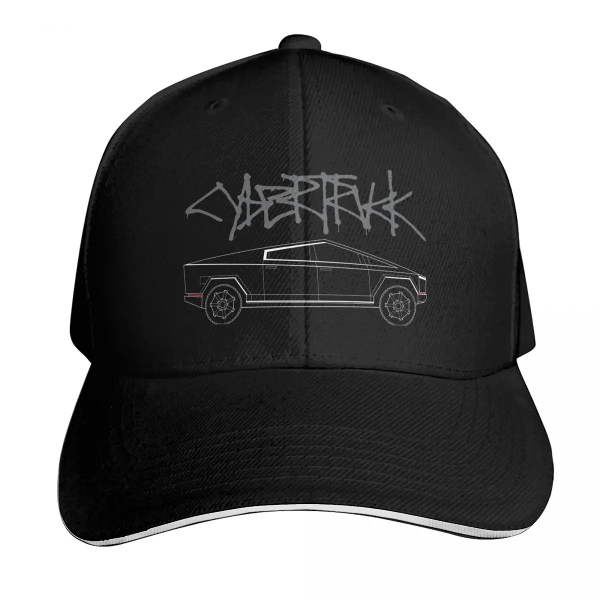 cyber :: Tri-Motor AWD Baseball Cap Streetwear Hip Hop Trendy Vintage Retro Embroidered Lightweight Packable