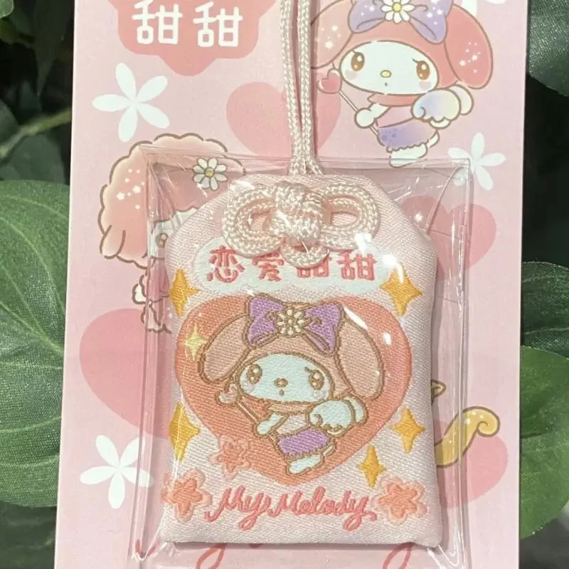 Kawaii Sanrio Omamori Pendant Cute Pompompurin Cinnamoroll Hello Kitty Kuromi Cartoon Good Luck Pendant Creative Girl Gifts